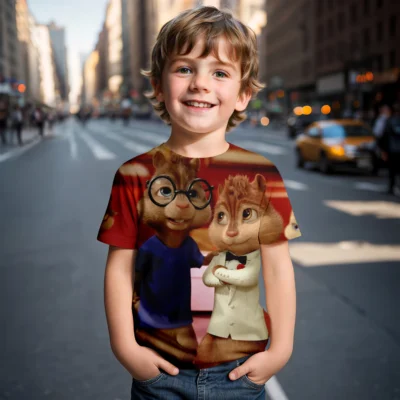 In Stock Alvin And The Chipmunks Comfort Fabric 3D T-shirt