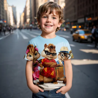 Alvin And The Chipmunks Trendy 3D T-shirt