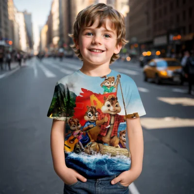 Alvin And The Chipmunks Cartoon 3D T-shirt