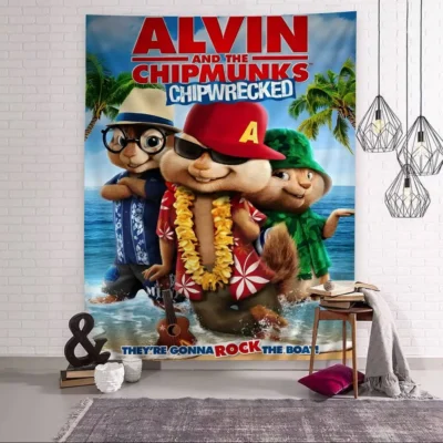 Alvin And The Chipmunks Modern Living Room Tapestry