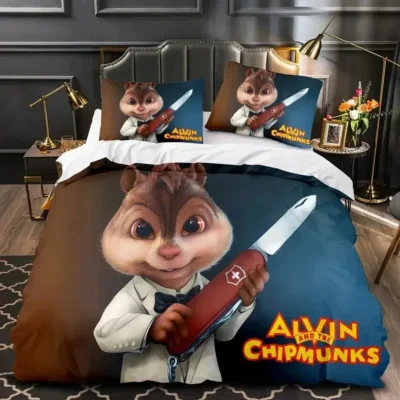 Alvin And The Chipmunks 3D Printed Movie Bedding Set
