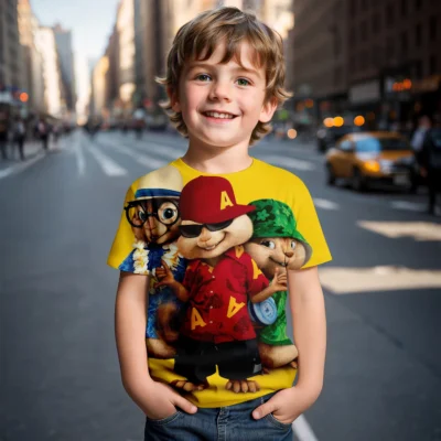 Alvin And The Chipmunks Comfort Material 3D T-shirt