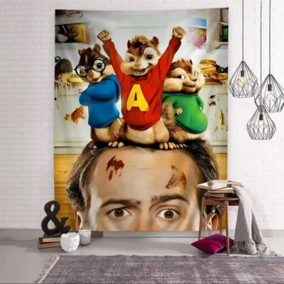 Classic A-Alvin And The C-Chipmunks Movie Colorful Tapestry